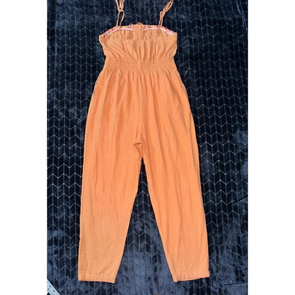 FREE PEOPLE Women's CORAL ROSALYN‎ JUMPSUIT No Belt Boho Size 4 - Picture 7 of 13
